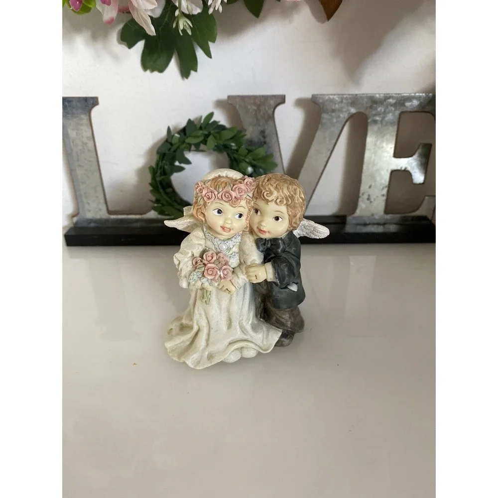 Ganz 95' Wedding‎ Cake Topper Bride & Groom Bless This Marriage Figure G4456 Vtg